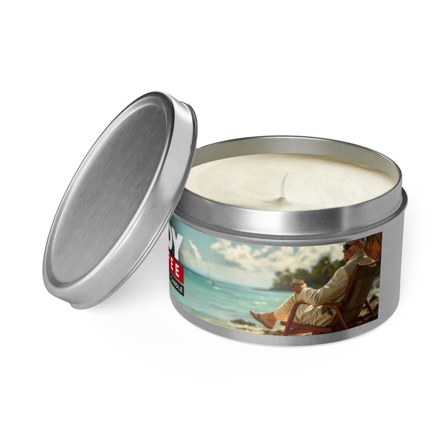 Rudy Coffee - CHILLING - coffee scented - Tin Candles