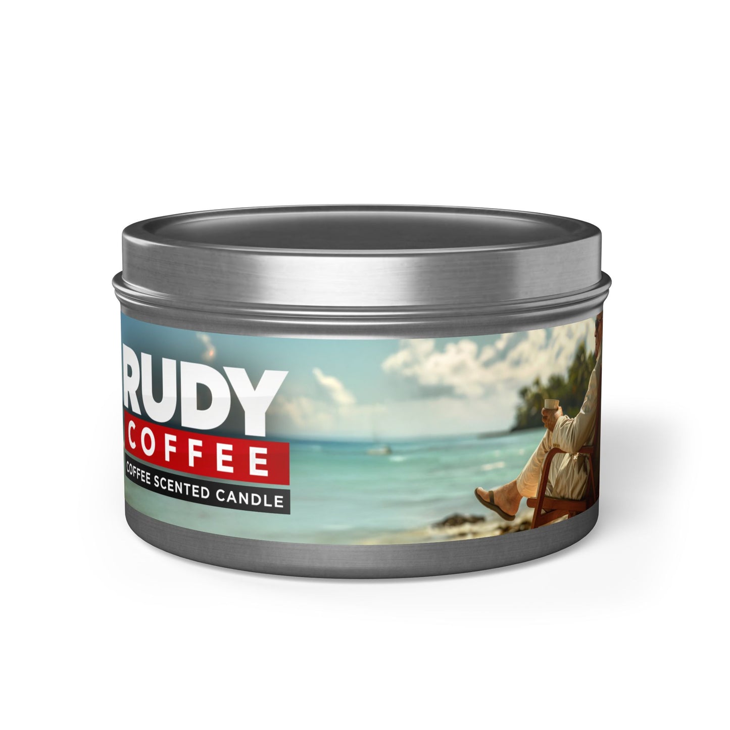 Rudy Coffee - CHILLING - coffee scented - Tin Candles