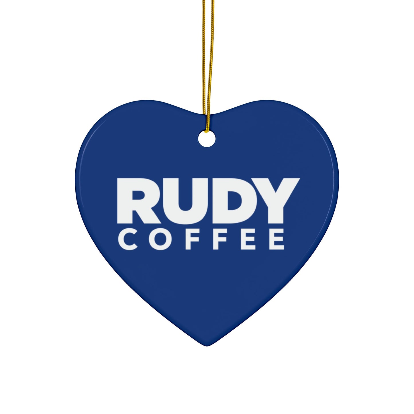 Rudy Coffee - Decorative Ceramic Ornaments, Double-Sided (1pc, 3pcs, 5pcs, 10pcs)