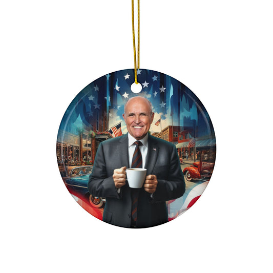 Rudy Coffee - Decorative Ceramic Ornaments, Double-Sided (1pc, 3pcs, 5pcs, 10pcs)