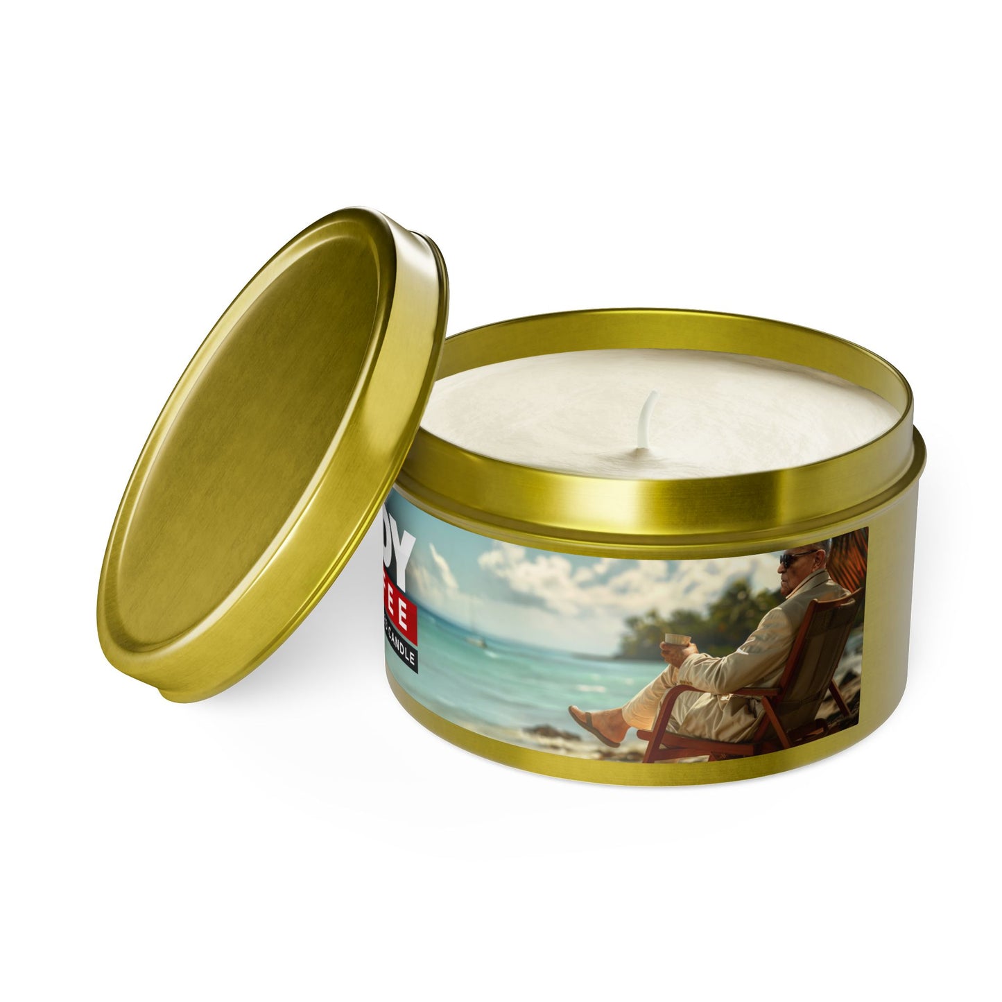 Rudy Coffee - CHILLING - coffee scented - Tin Candles