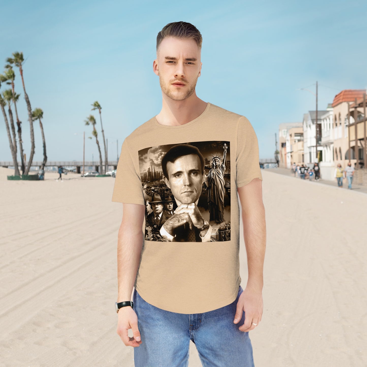 Rudy Coffee - JUSTICE - Curved hem T-shirt