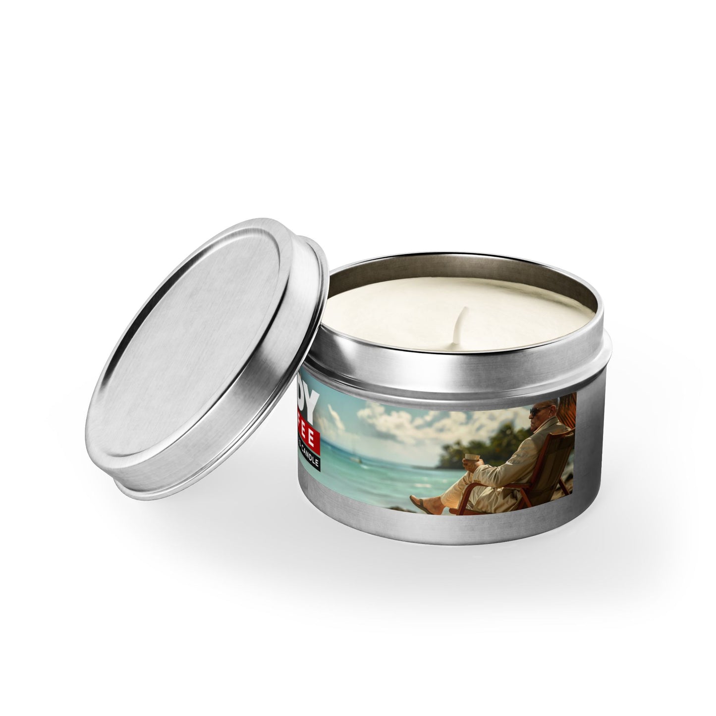 Rudy Coffee - CHILLING - coffee scented - Tin Candles