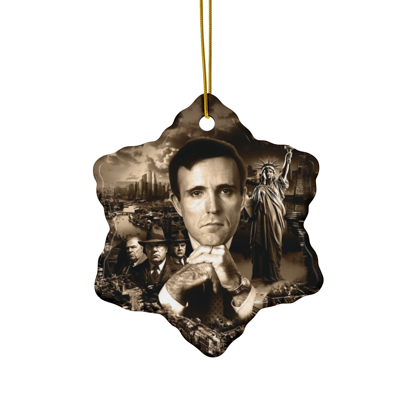 Rudy Coffee - Decorative Ceramic Ornaments, Double-Sided (1pc, 3pcs, 5pcs, 10pcs)