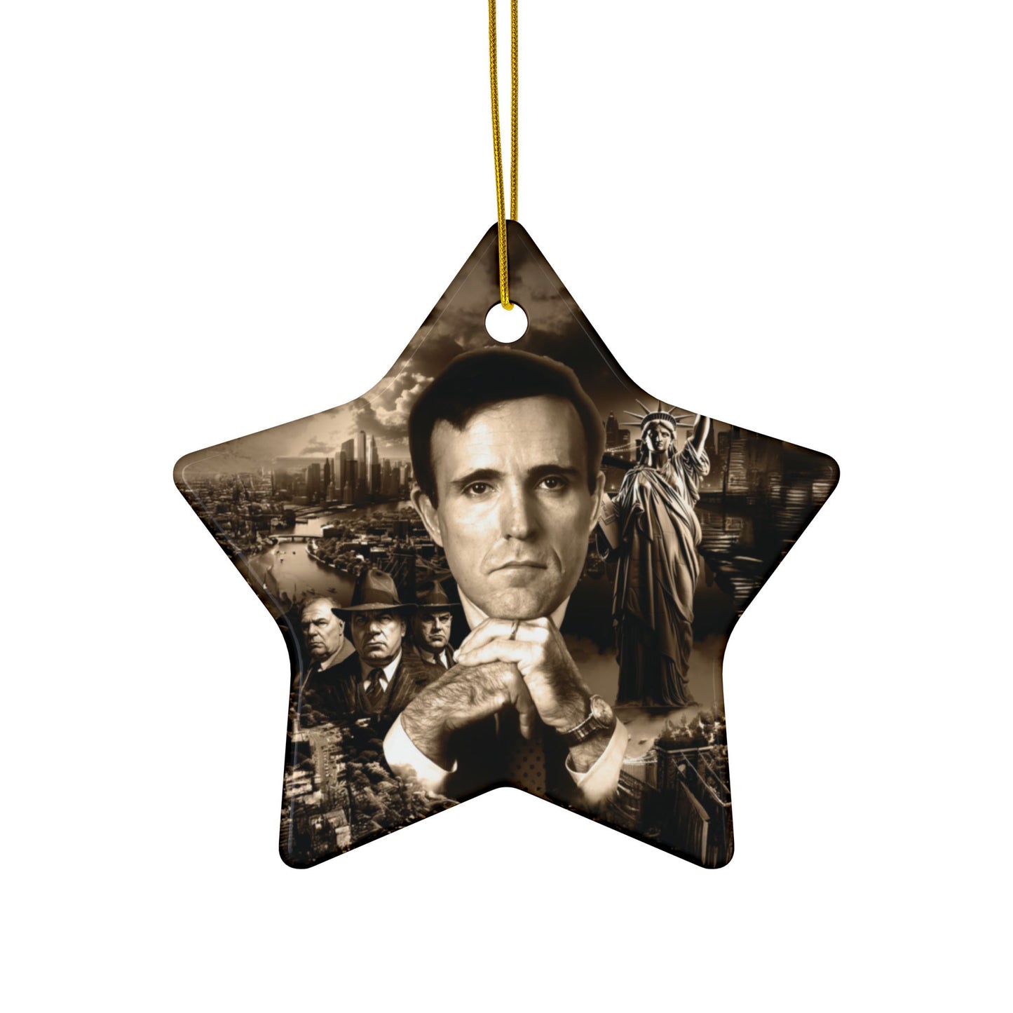 Rudy Coffee - Decorative Ceramic Ornaments, Double-Sided (1pc, 3pcs, 5pcs, 10pcs)