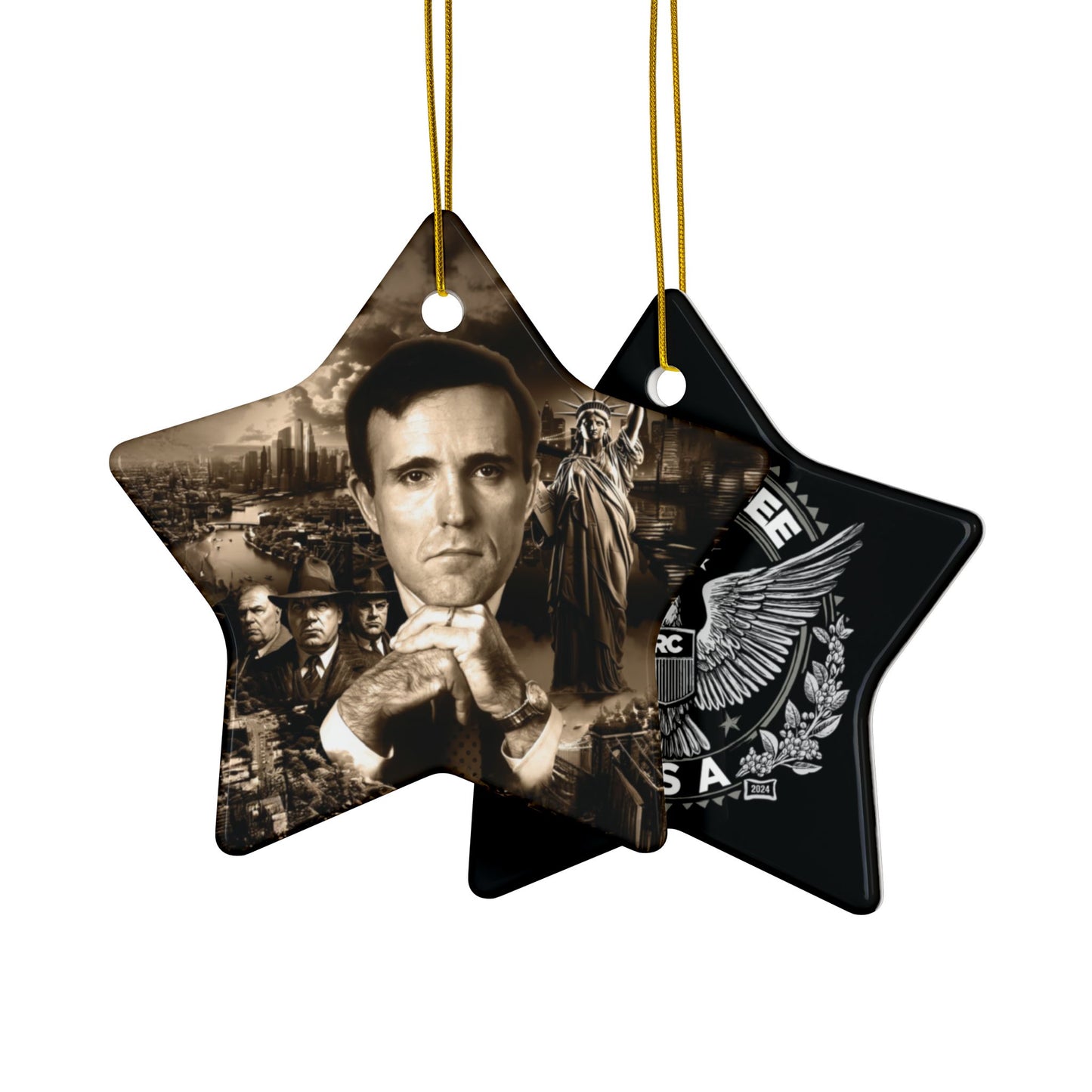 Rudy Coffee - Decorative Ceramic Ornaments, Double-Sided (1pc, 3pcs, 5pcs, 10pcs)