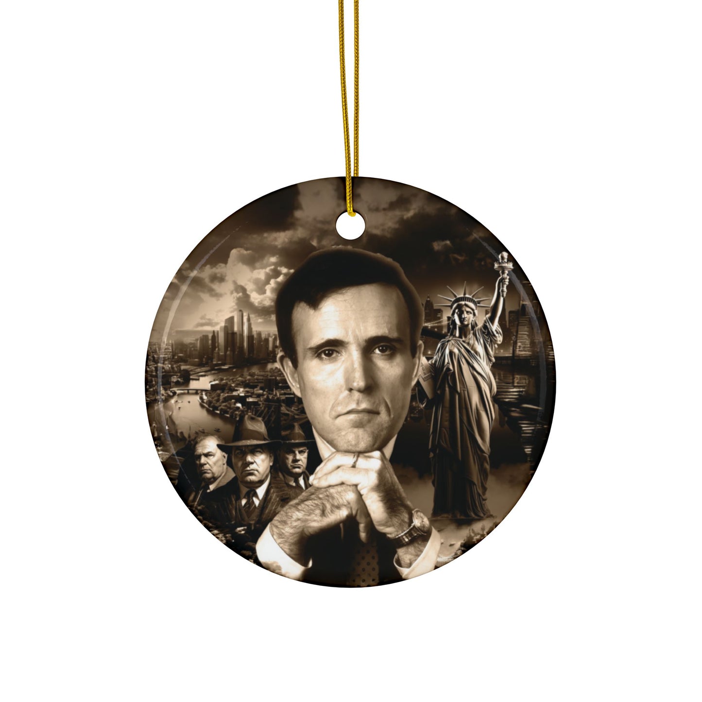 Rudy Coffee - Decorative Ceramic Ornaments, Double-Sided (1pc, 3pcs, 5pcs, 10pcs)