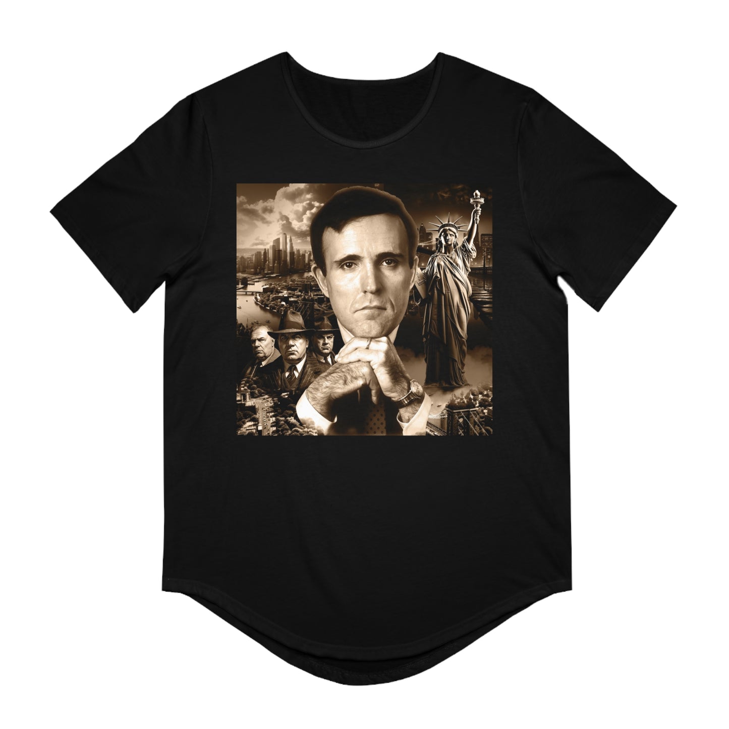 Rudy Coffee - JUSTICE - Curved hem T-shirt