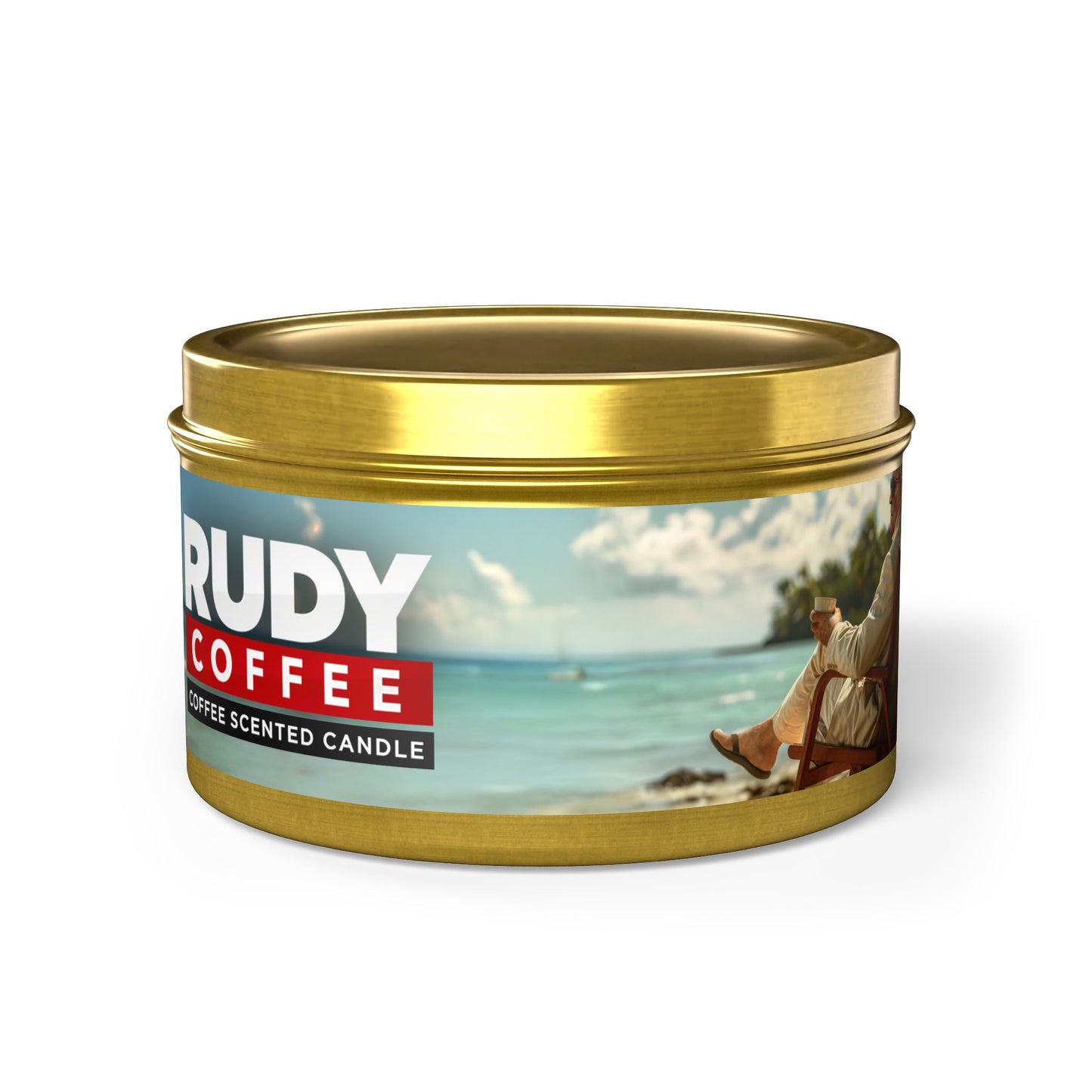 Rudy Coffee - CHILLING - coffee scented - Tin Candles