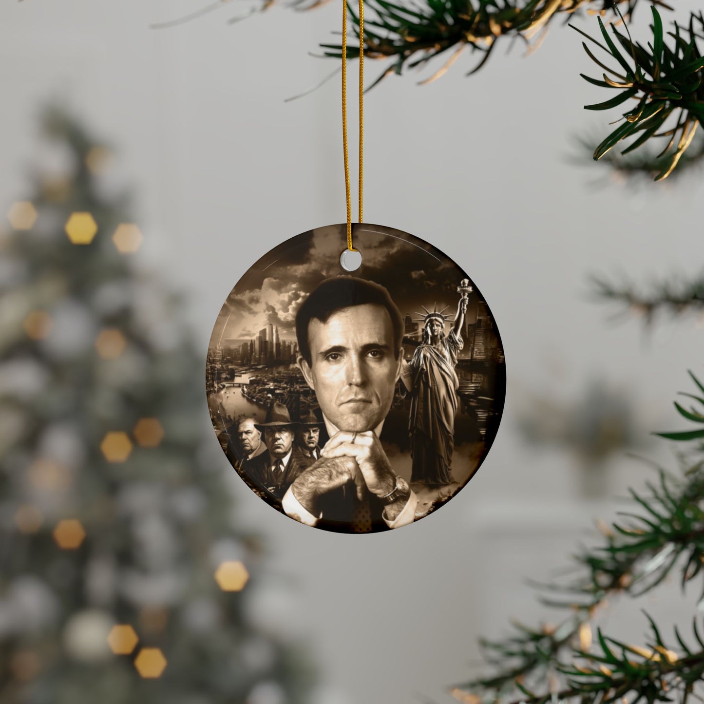 Rudy Coffee - Decorative Ceramic Ornaments, Double-Sided (1pc, 3pcs, 5pcs, 10pcs)