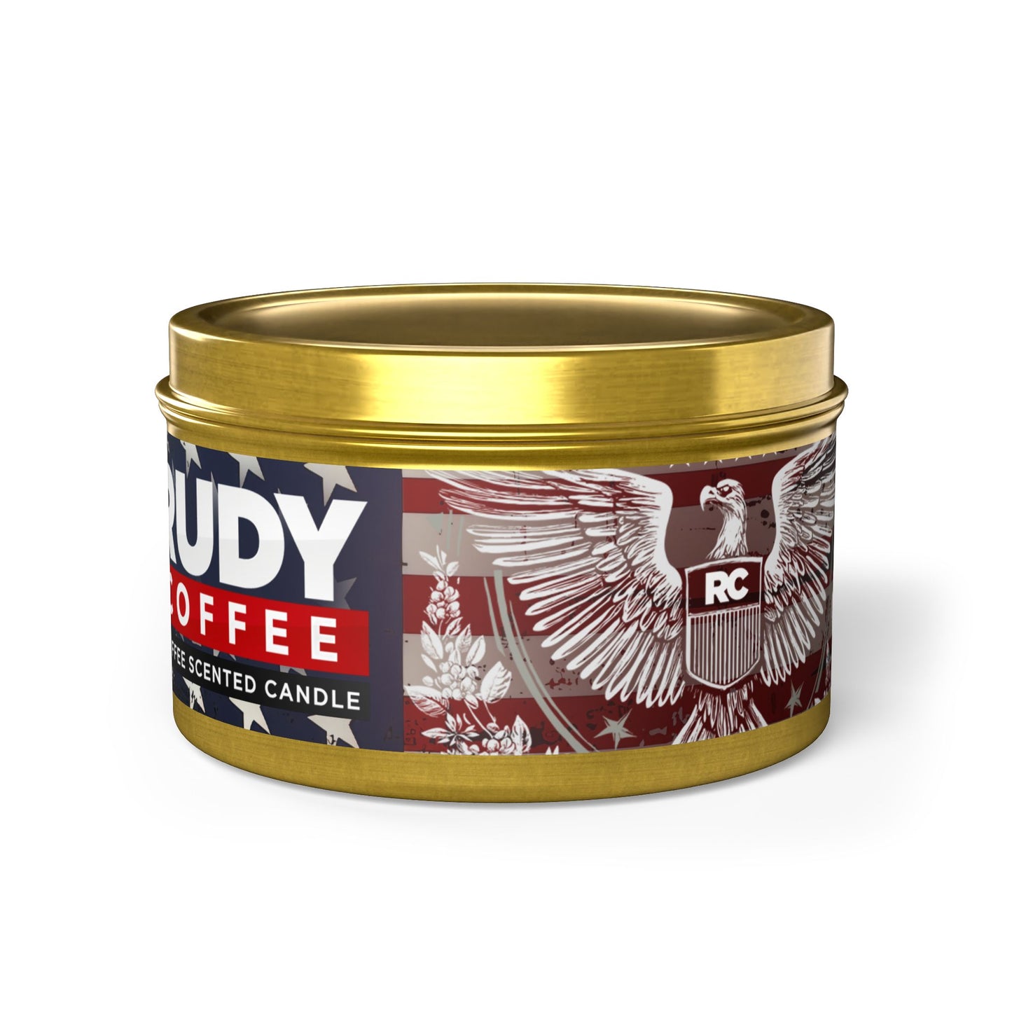 Rudy Coffee - Eagle Seal - coffee scented - Tin Candles