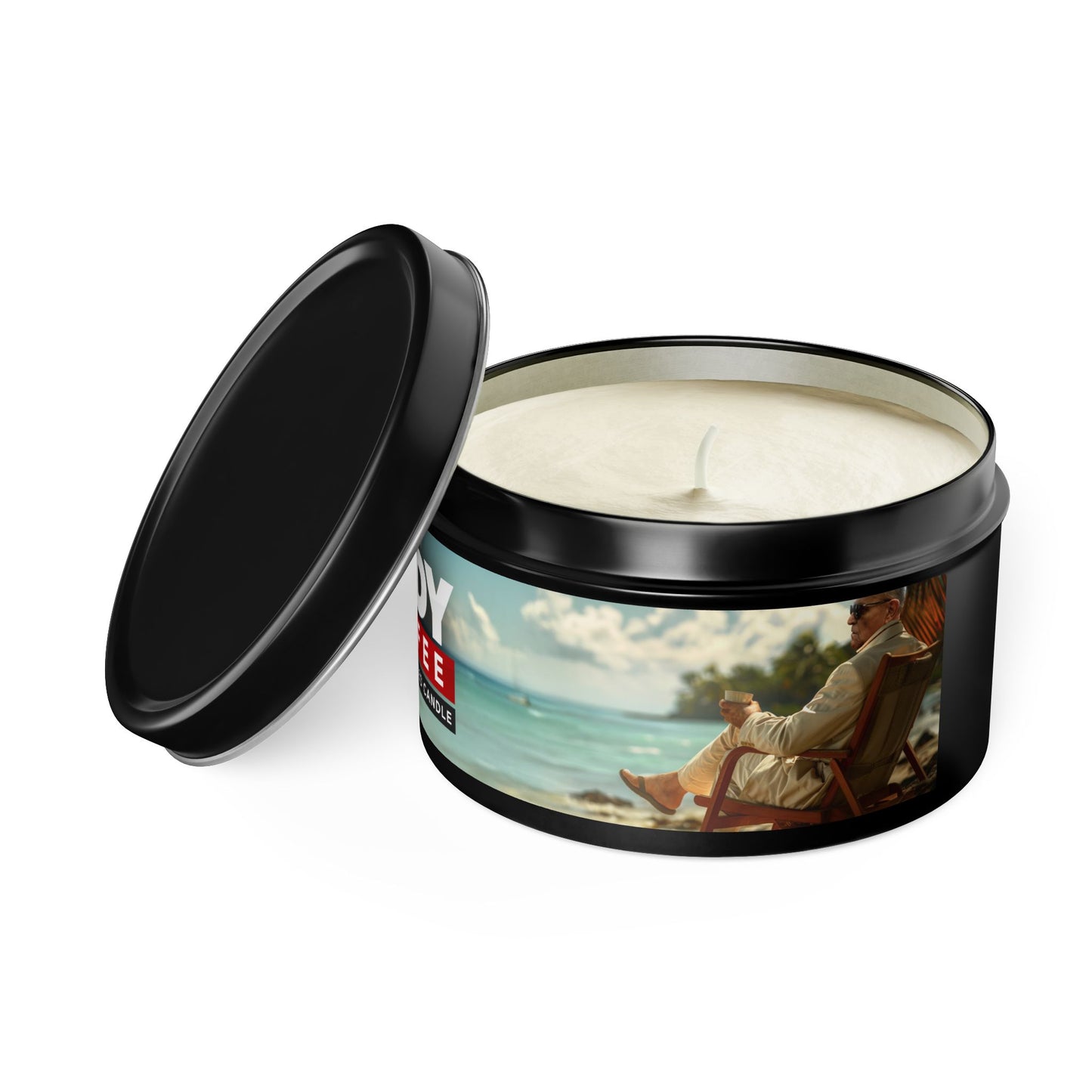Rudy Coffee - CHILLING - coffee scented - Tin Candles