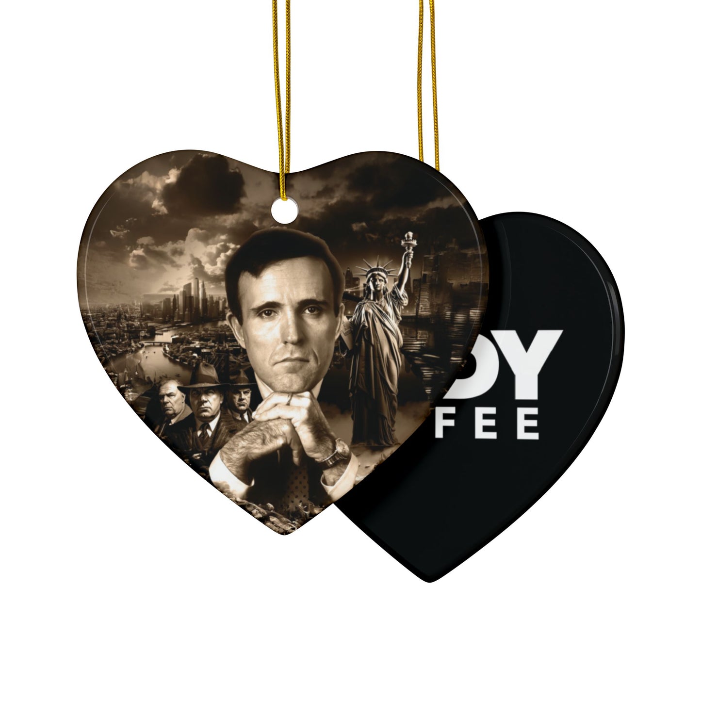 Rudy Coffee - Decorative Ceramic Ornaments, Double-Sided (1pc, 3pcs, 5pcs, 10pcs)