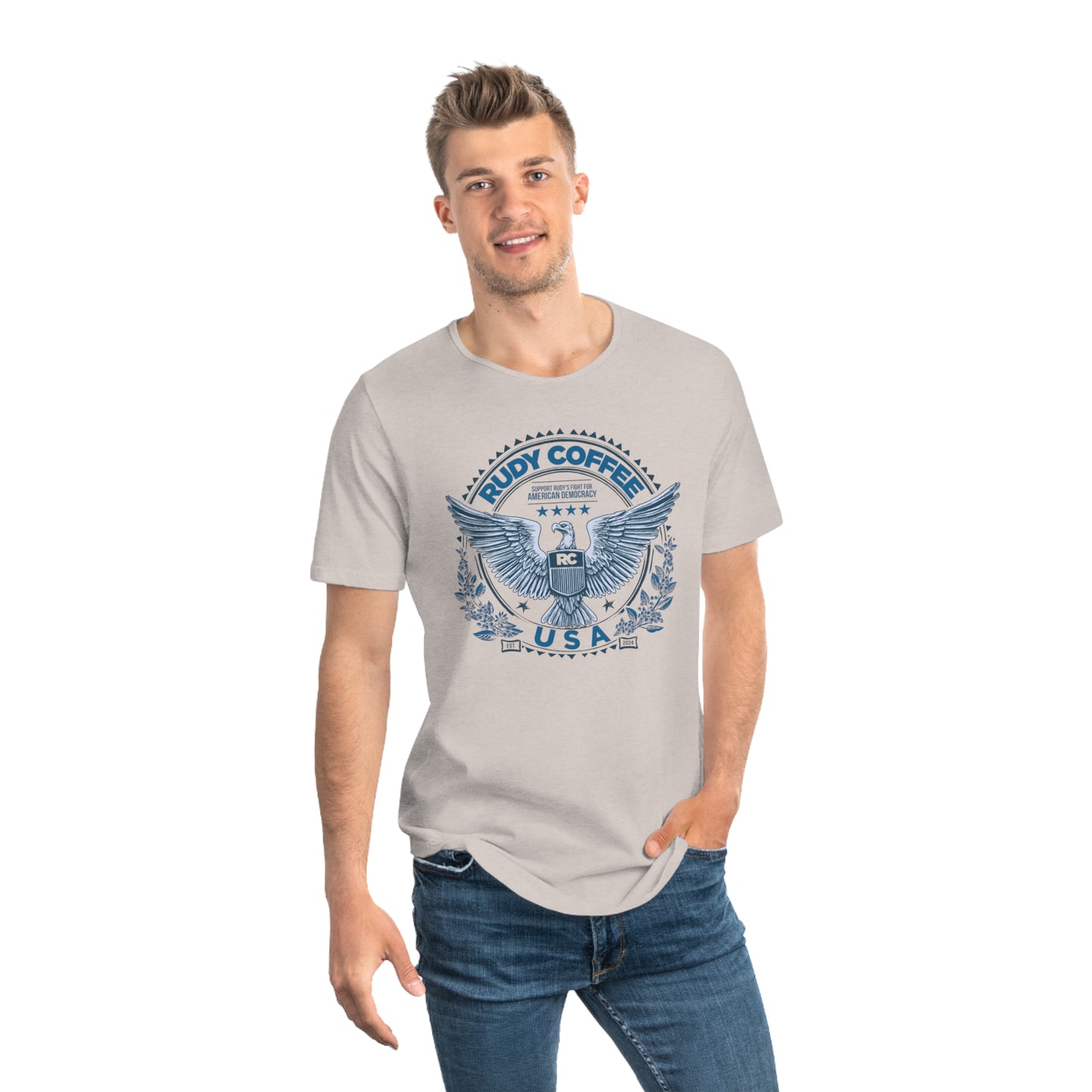 Rudy Coffee - Eagle Seal - Curved hem T-shirt