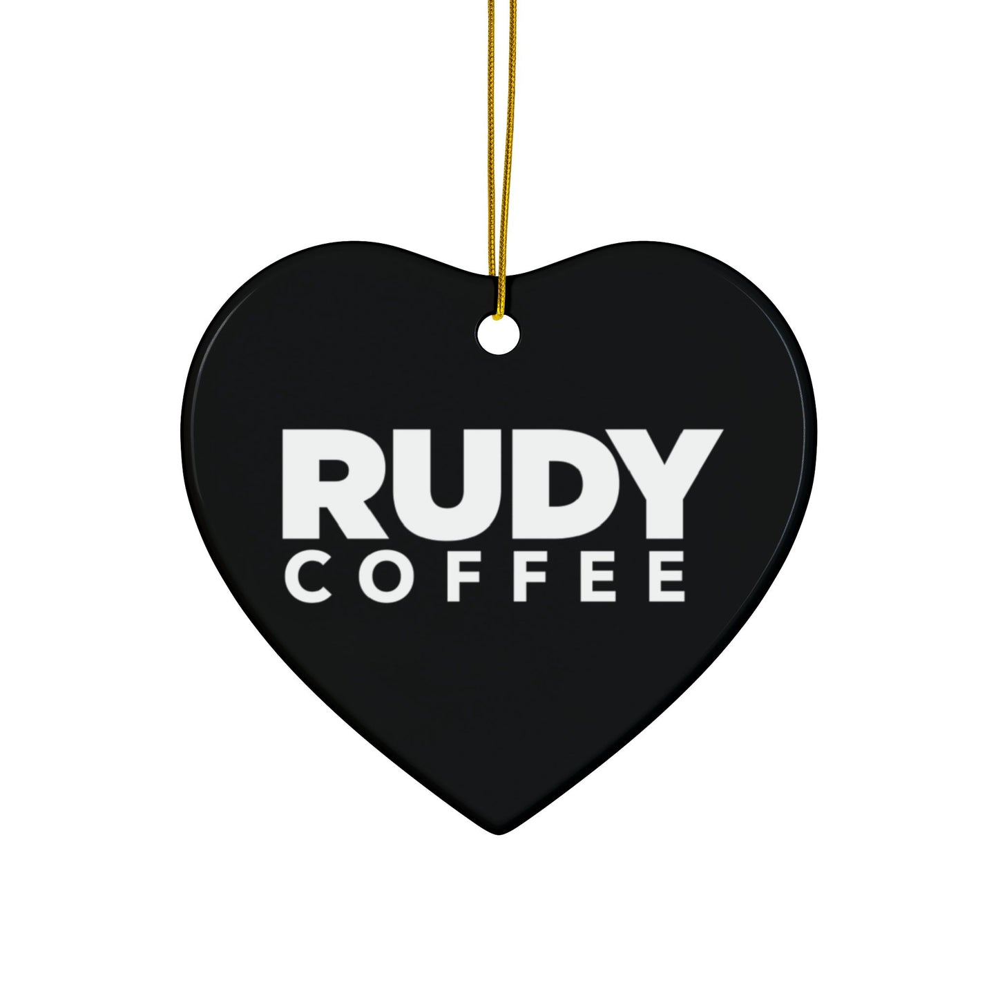 Rudy Coffee - Decorative Ceramic Ornaments, Double-Sided (1pc, 3pcs, 5pcs, 10pcs)