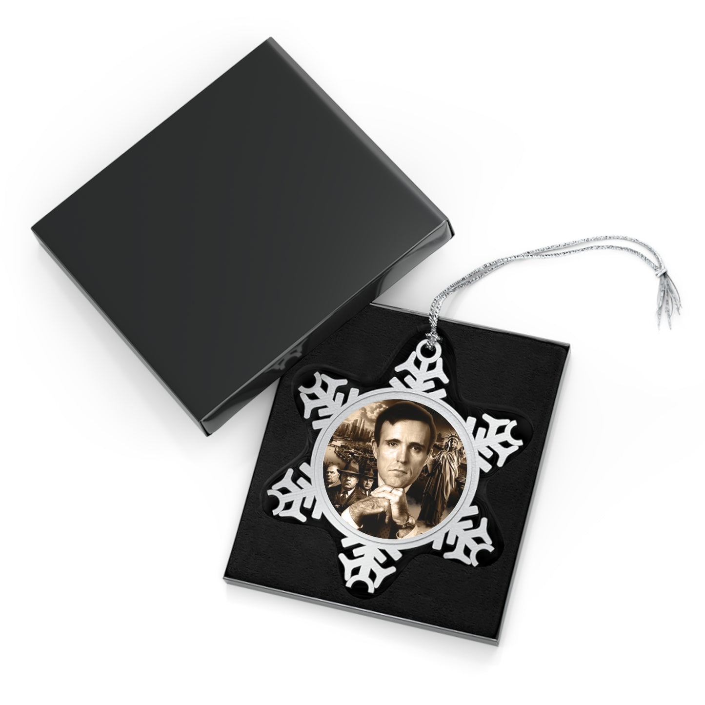 Rudy Coffee - JUSTICE- Pewter Snowflake Ornament