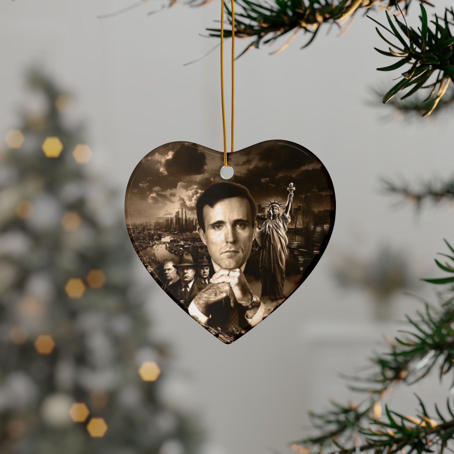 Rudy Coffee - Decorative Ceramic Ornaments, Double-Sided (1pc, 3pcs, 5pcs, 10pcs)