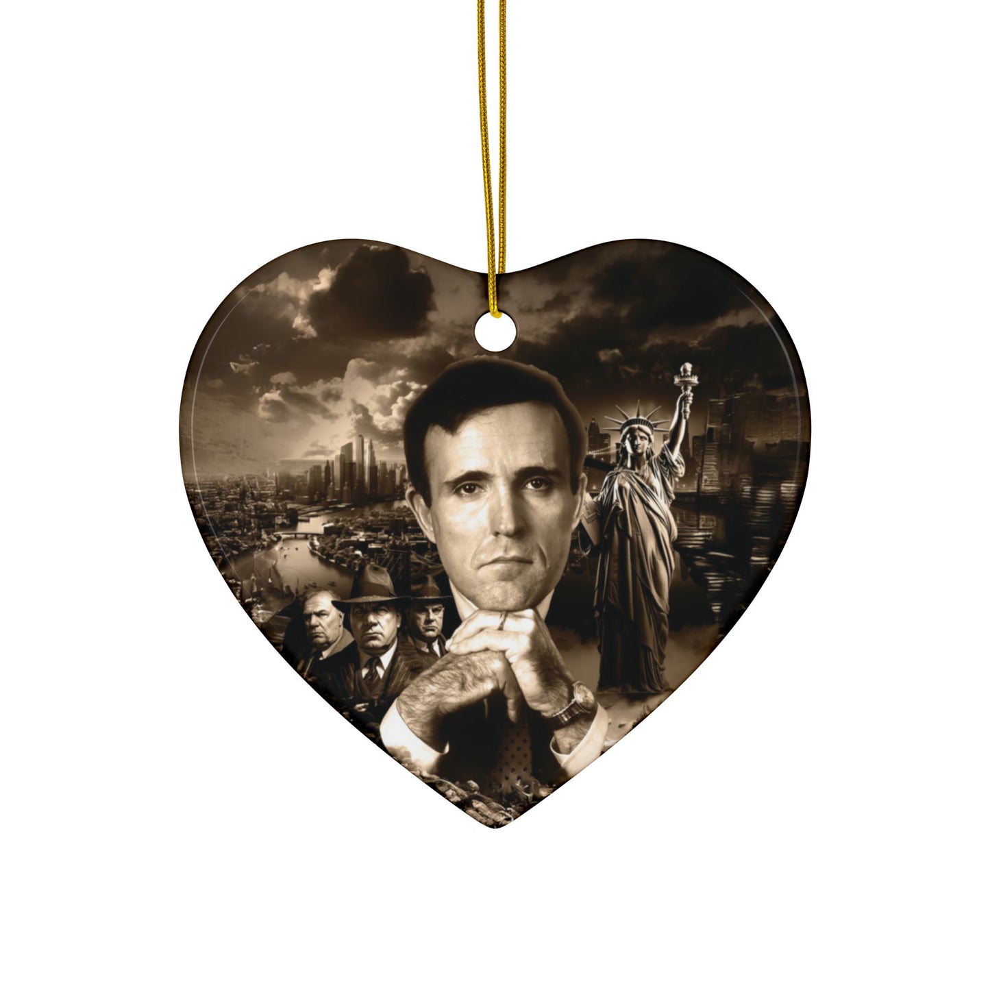 Rudy Coffee - Decorative Ceramic Ornaments, Double-Sided (1pc, 3pcs, 5pcs, 10pcs)