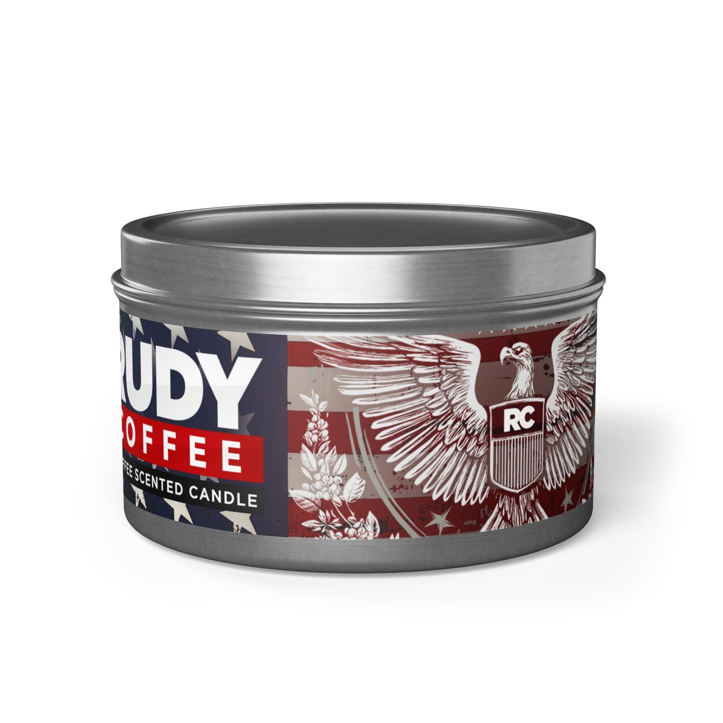 Rudy Coffee - Eagle Seal - coffee scented - Tin Candles
