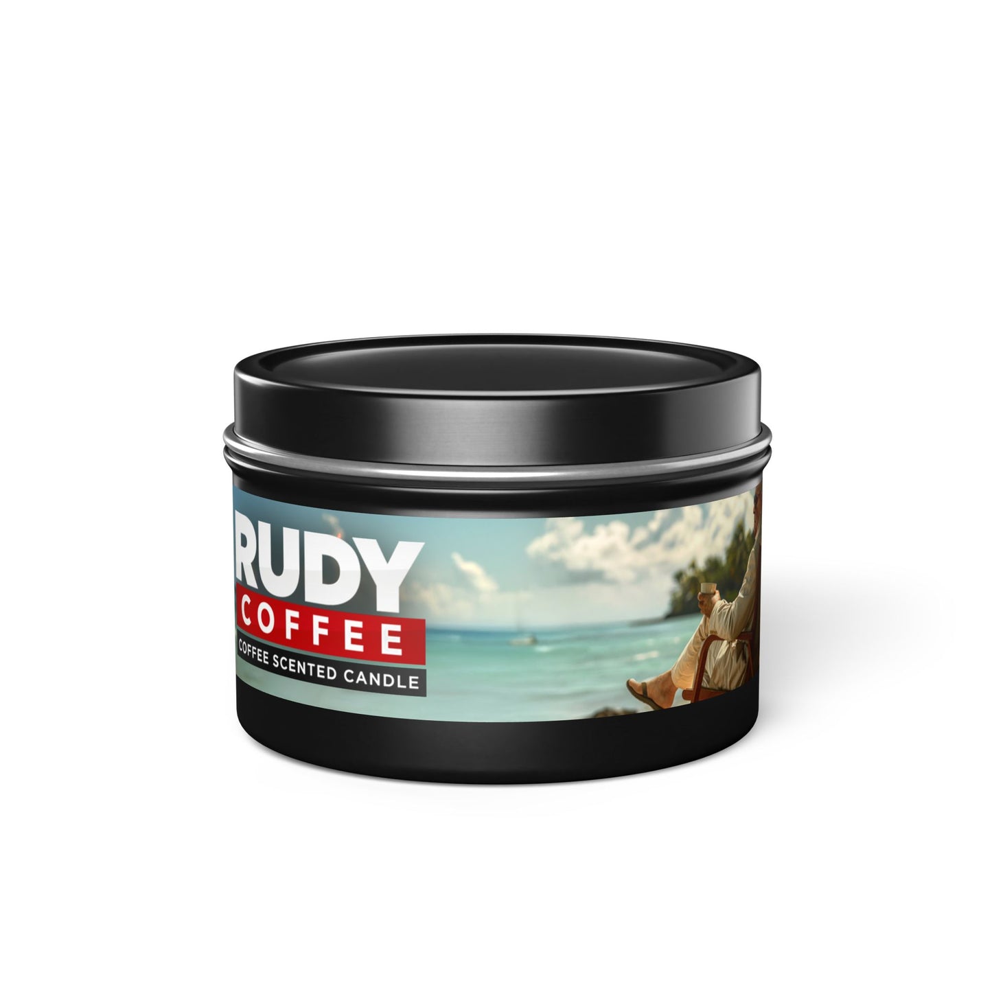Rudy Coffee - CHILLING - coffee scented - Tin Candles